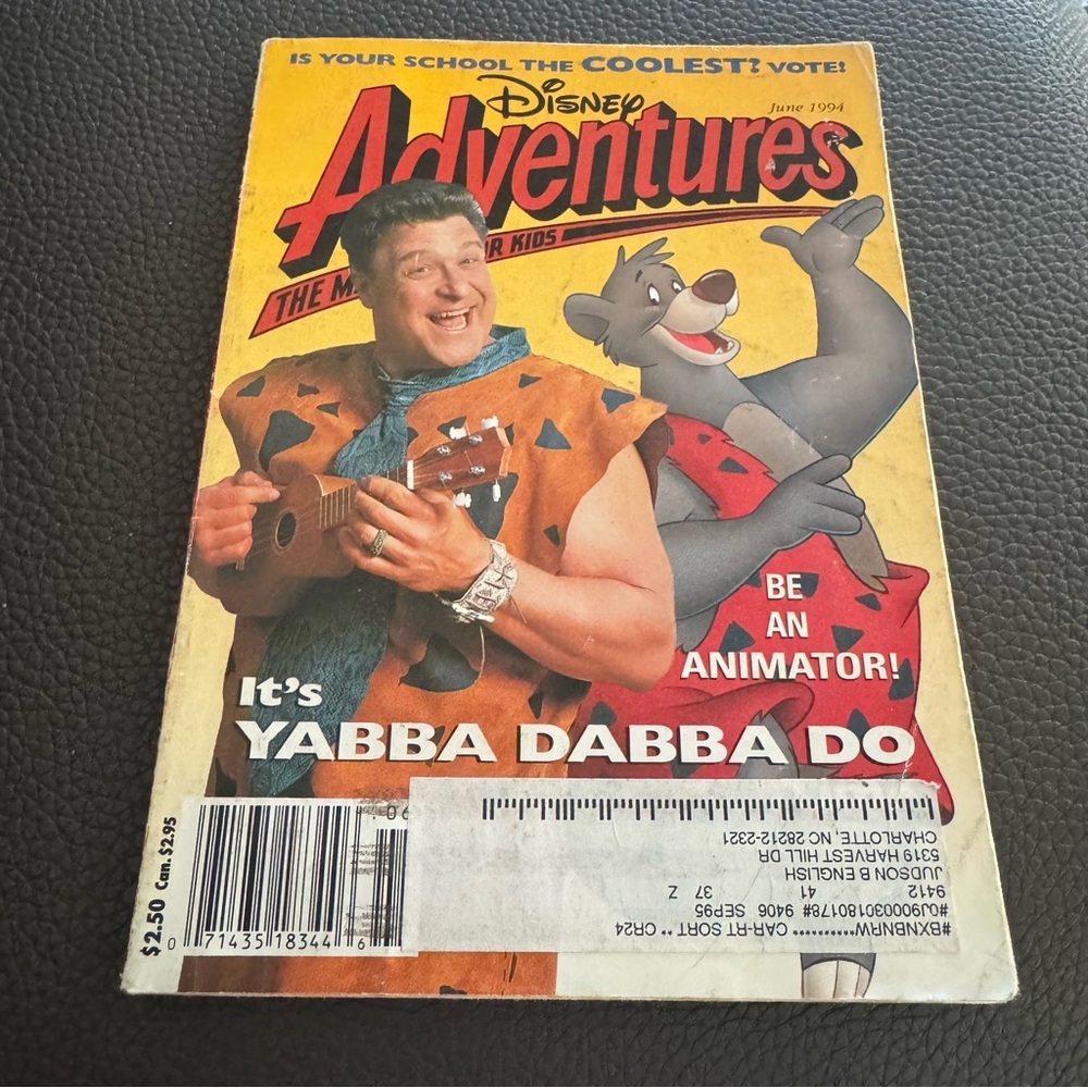 Disney Adventures Magazine June 1994 Flintstones John‎ Goodman Vintage
